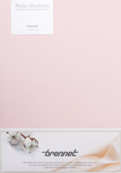 Простыня на резинке 100х200 Brennet 0036 599 светло-розовая Германия фото