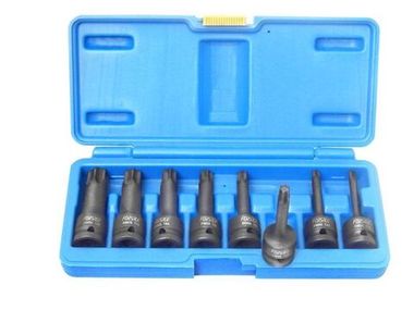 Набор головок-бит TORX ударных 8пр. 1/2''(T30, Т40, Т45, Т50, Т55, Т60, Т70, 80), в кейсе Forsage F-4088MPB