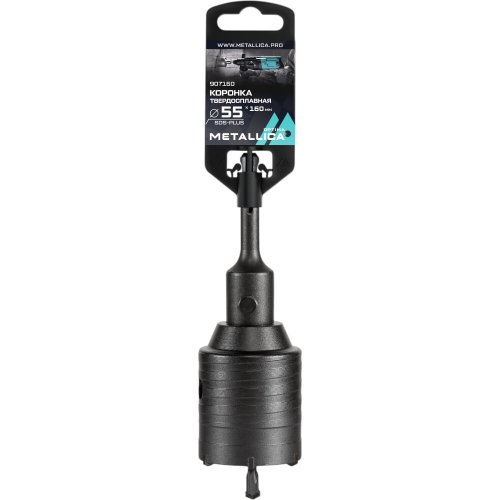 Коронка тв.спл.SDS-plus METALLICA Optima 55x160/100 мм,h=50мм,М22,0х2,0 мм с адаптером   907160