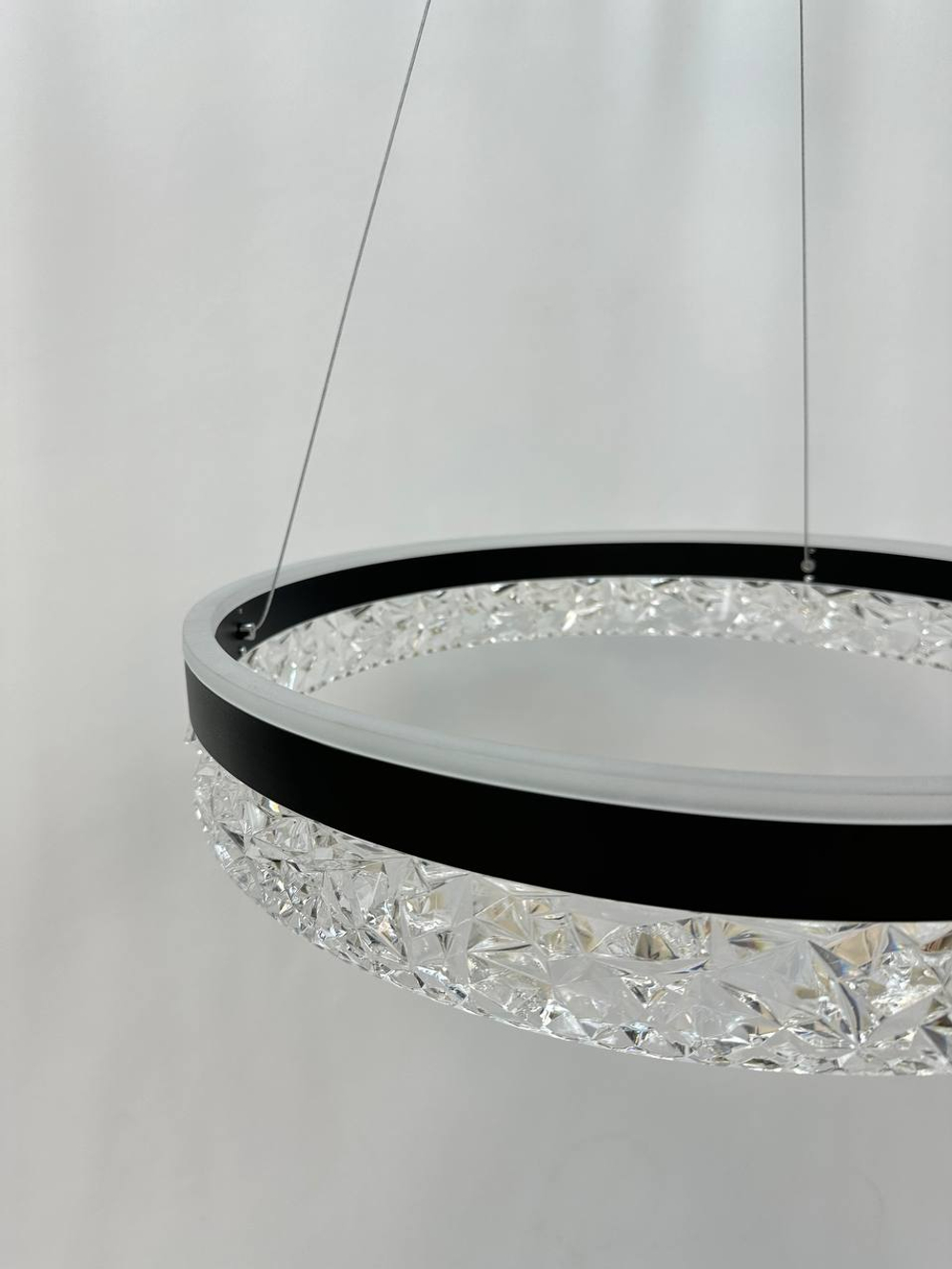 Люстра подвесная светодиодная Lanbos, 62 Вт LED, до 20 кв м, черная