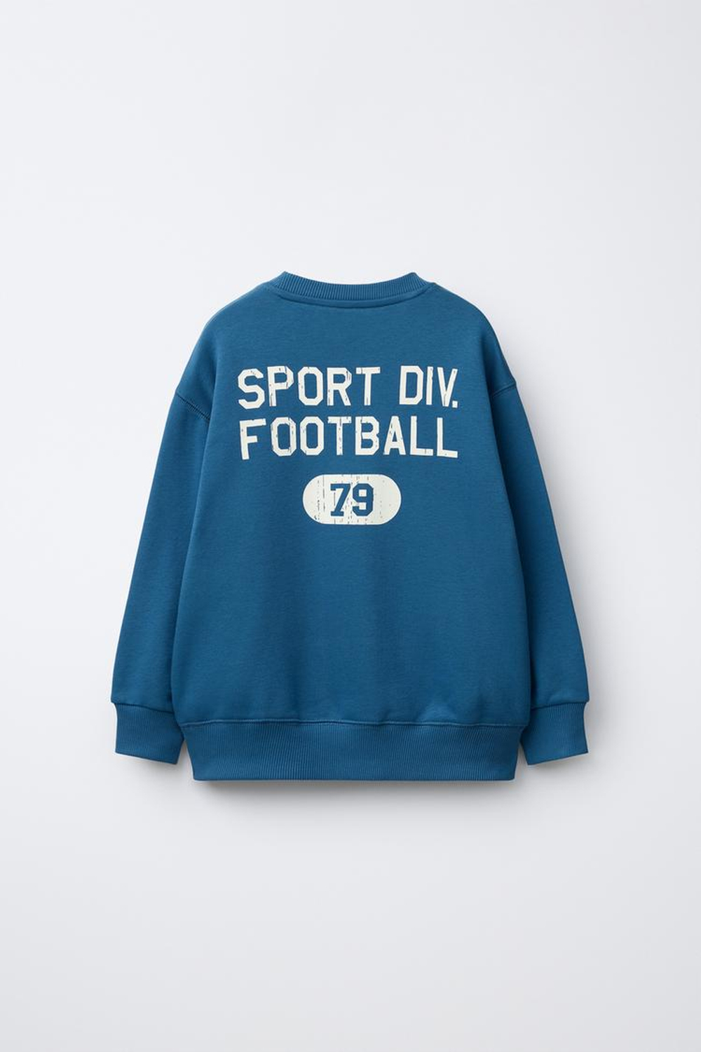 ZARA ТОЛСТОВКА С НАДПИСЬЮ , ЯРКО-СИНИЙ