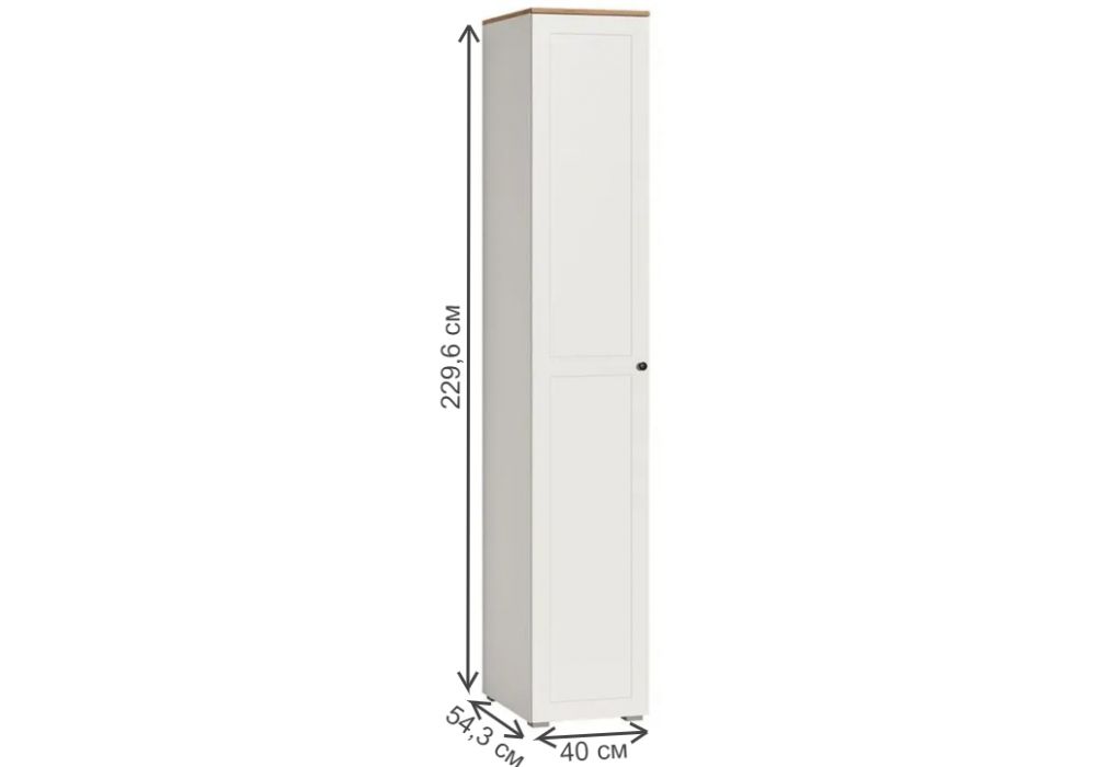 Шкаф Опра белый PE шагрень / дуб вотан 065 R