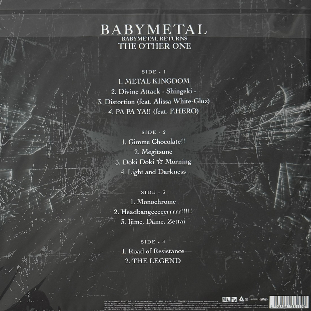 Babymetal ‎– Babymetal Returns - The Other One 2LP (Япония 2023г.)