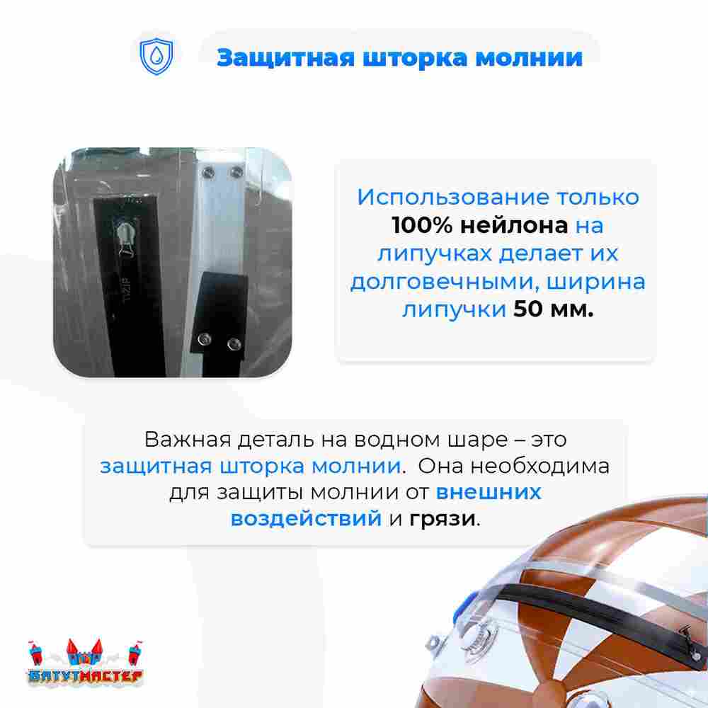 Аттракцион Водный шар ПВХ «Футбольный мяч» 2*2*2 м