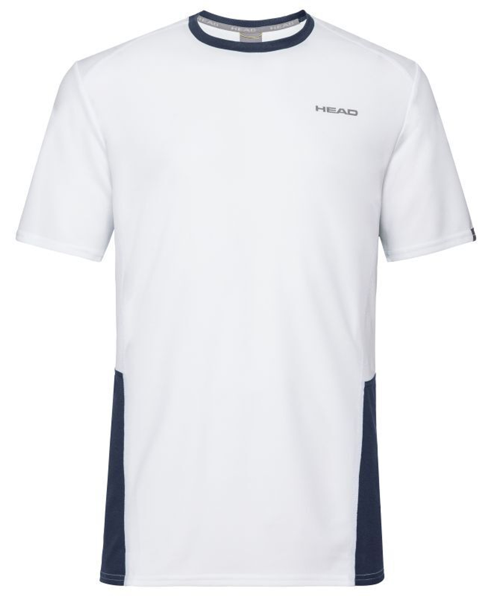 Футболка для мальчика теннисная Head Club Tech T-Shirt - white/dark blue
