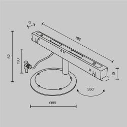 Коннектор для Яндекс Станции Мини TRA034CVC-B Maytoni   TRA034CVC-B