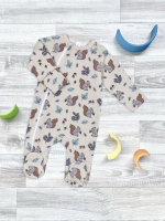 Утеплённый комбинезон с закрытой ножкой Mjolk Sleep and Play Белочки