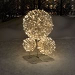 Композиция "светодиодные шары из ровинга"