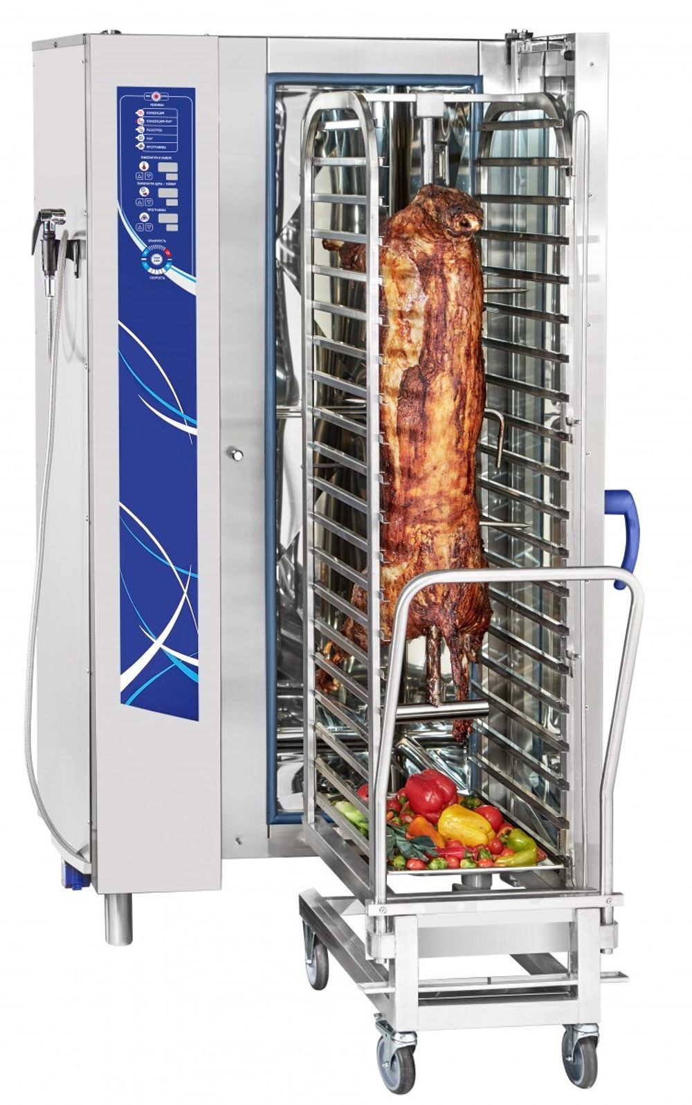 11000019445 Абат Пароконвектомат ПКА 20-1/1ПМ2 (парогенератор, 20хGN-1/1, память на 110 программ приготовления, вся нерж, без г/емкостей, 3х-канальный щуп, регулировка влажности, вентилятор: реверс + 5 скоростей)