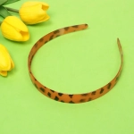 Ободок для волос пластиковый «Florance», цвет янтарь, 1,8см