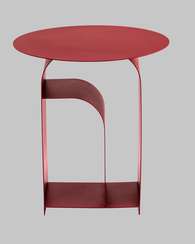 Журнальный столик Arwel металл бордовый