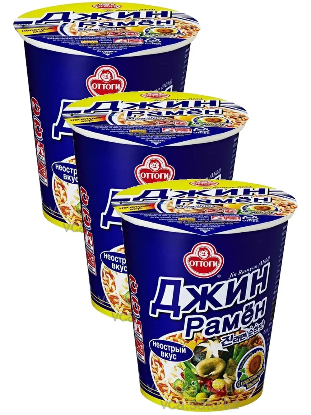 Лапша Джин Рамен неострый вкус Оттогги 65 г * 3 шт