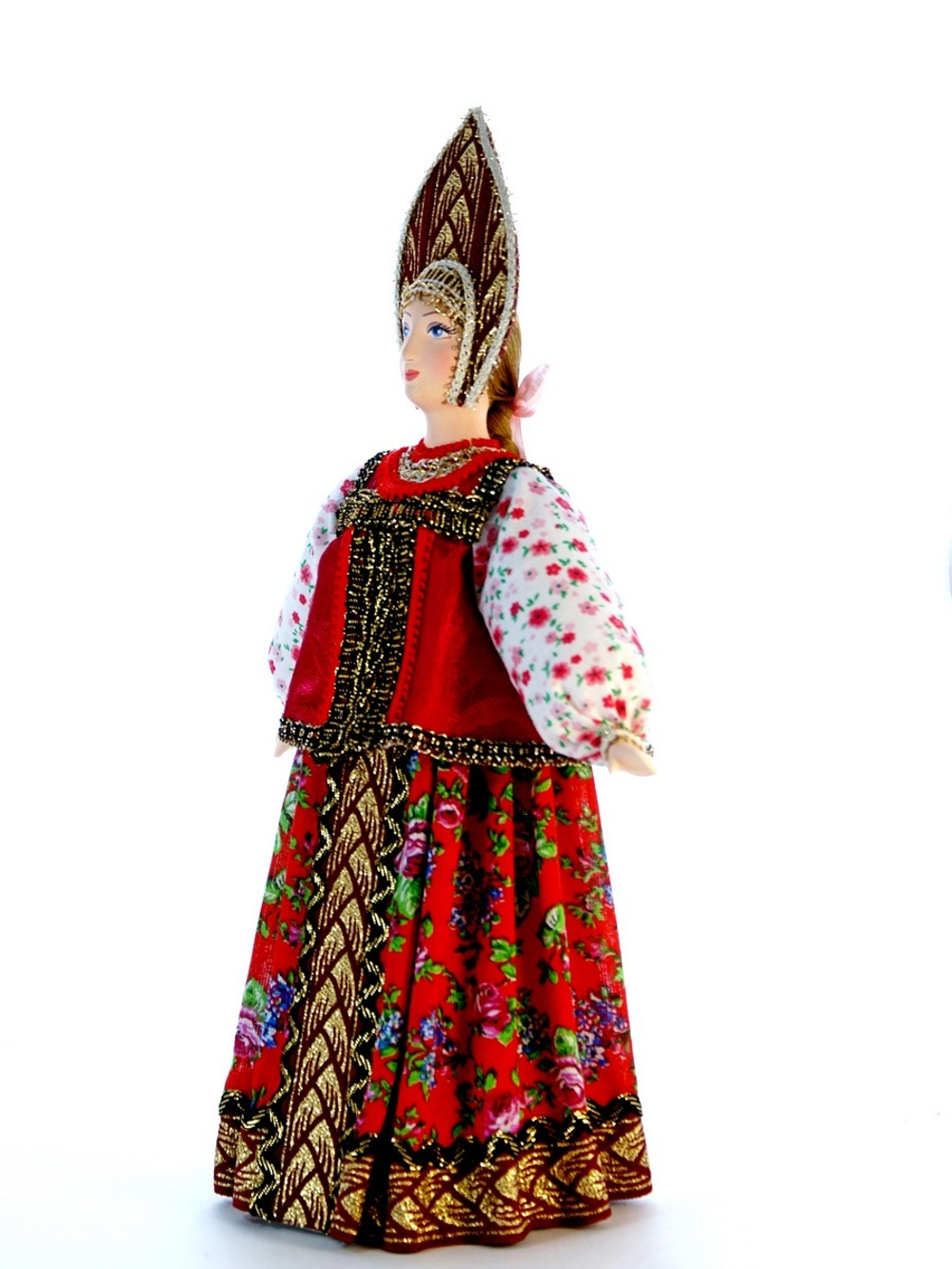 Кукла коллекционная Акулина в народном летнем костюме.