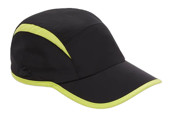 Теннисная кепка Lacoste Jockey Cap with Contrast Cutouts - black/yellow