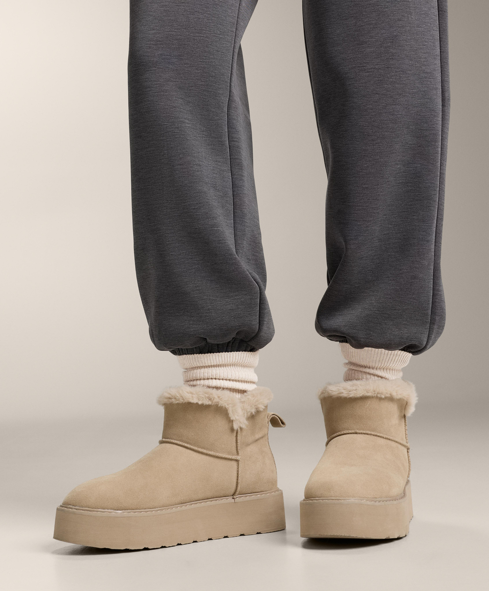 OYSHO Три пары классических носков из смесового хлопка, темный серо-коричневый