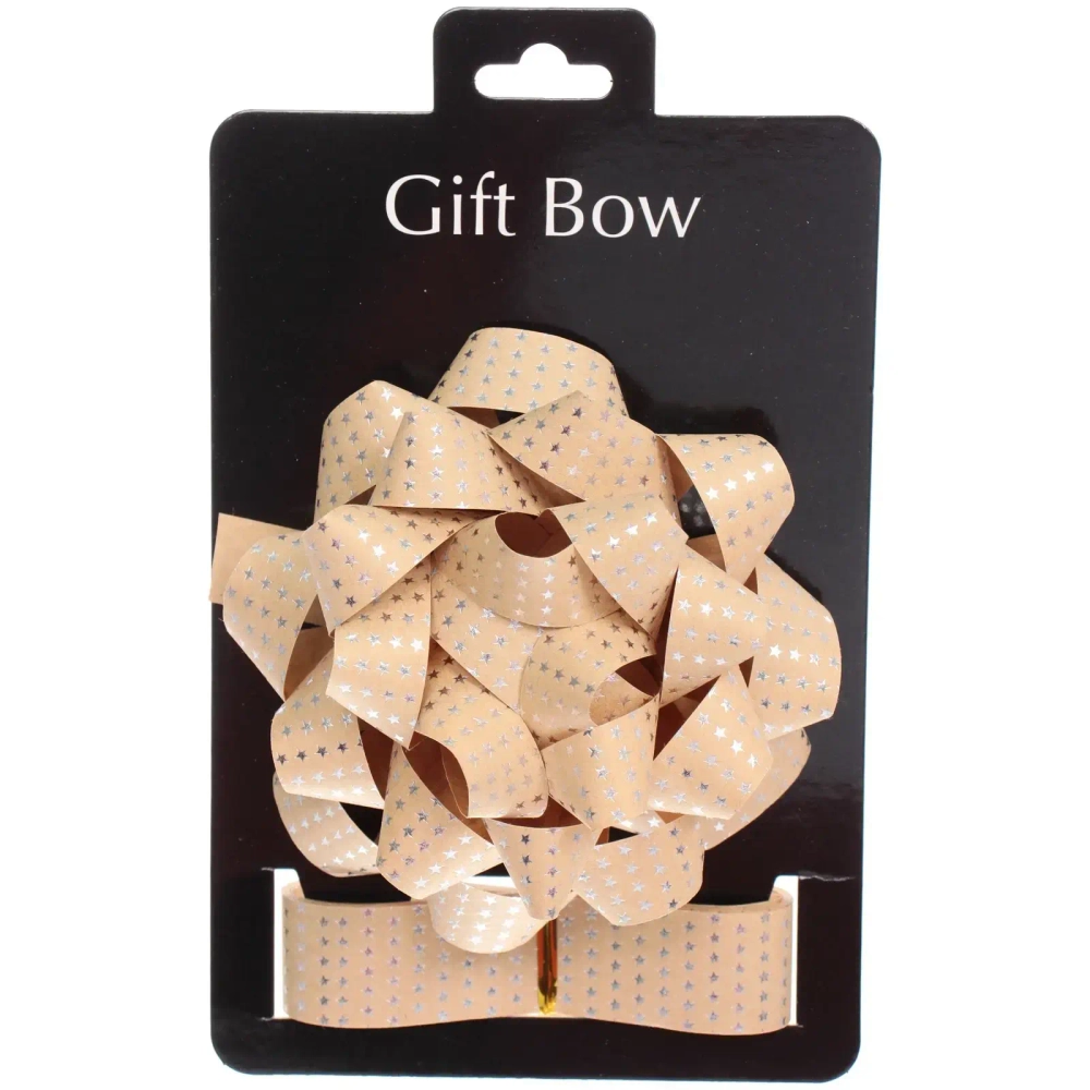 Набор для декорирования «Звездное небо» бант 2см, лента 2,5см (3м), Шампань/Серебро