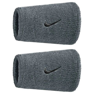 Теннисные напульсники Nike Swoosh Double-Wide 2P - cool grey/black