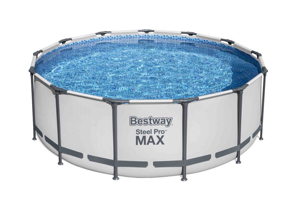 Каркасный бассейн Bestway 396х122 см + фильтр-насос 3028 л/ч, тент, лестница (5618W BW)