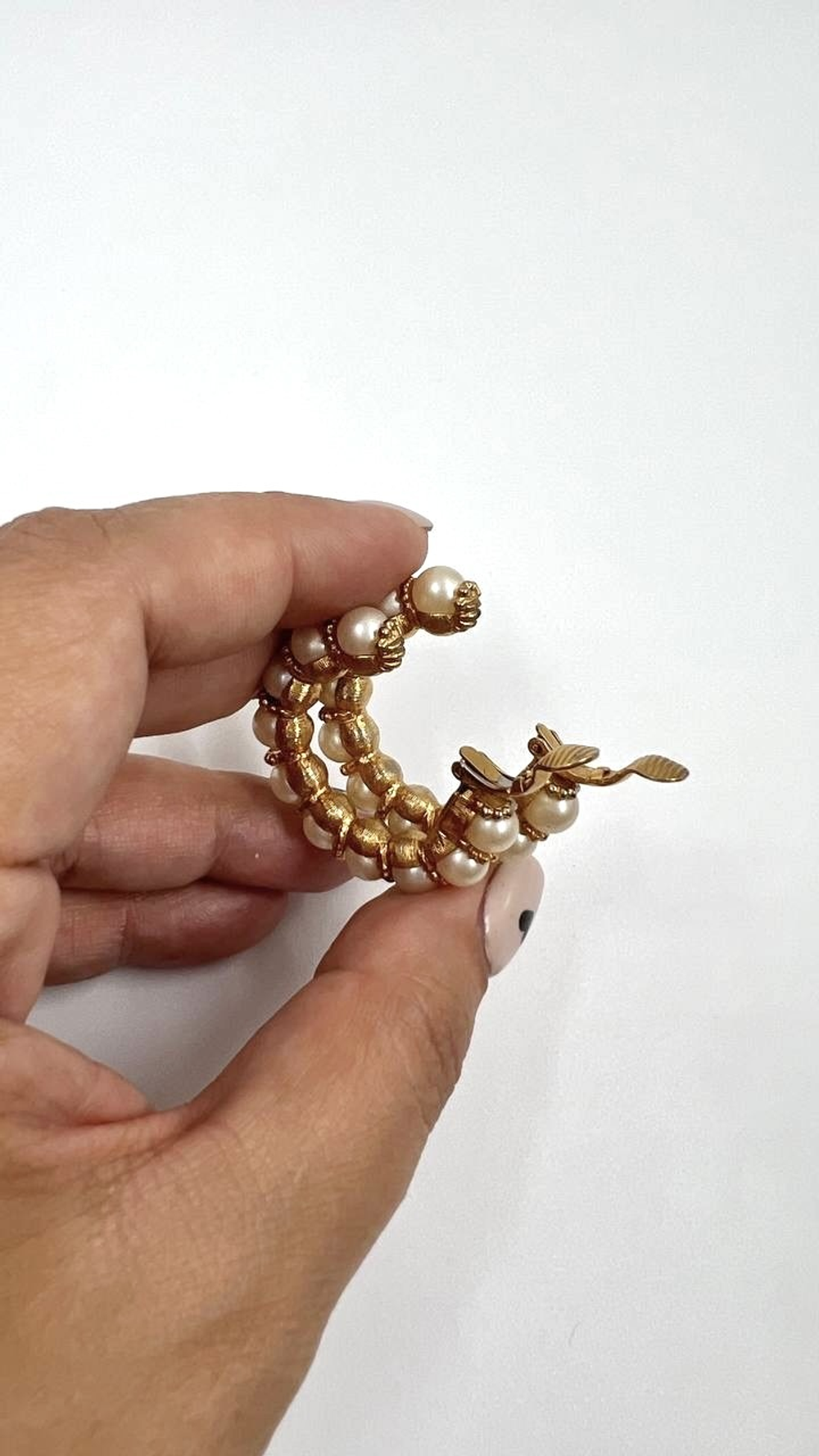 Клипсы кольца с «жемчугом»