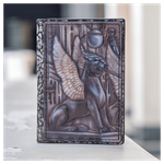 Кожаная обложка на паспорт «Городские мотивы»