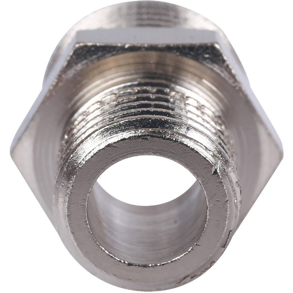 Ниппель STOUT переходной никелированный 3/8"x1/4" НР/НР