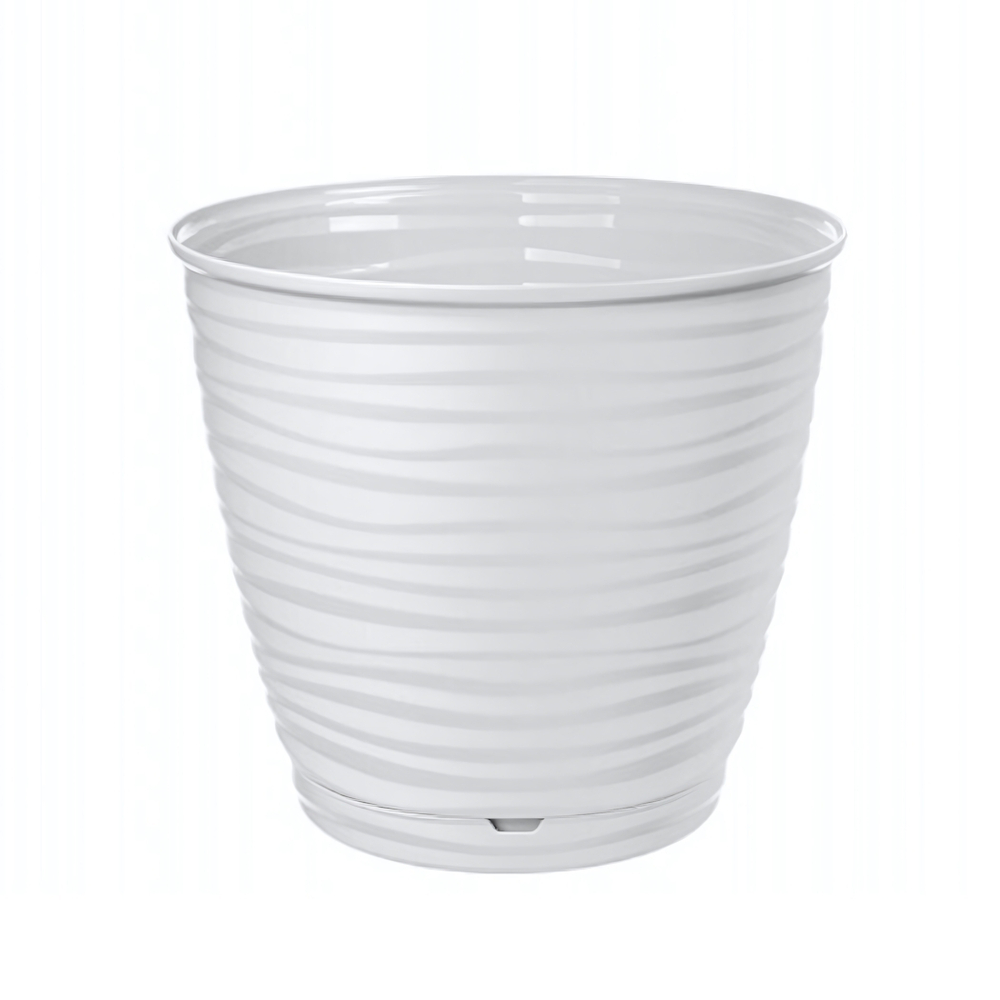 Горшок для цветов Saffron 5,4 л с поддоном (белый)