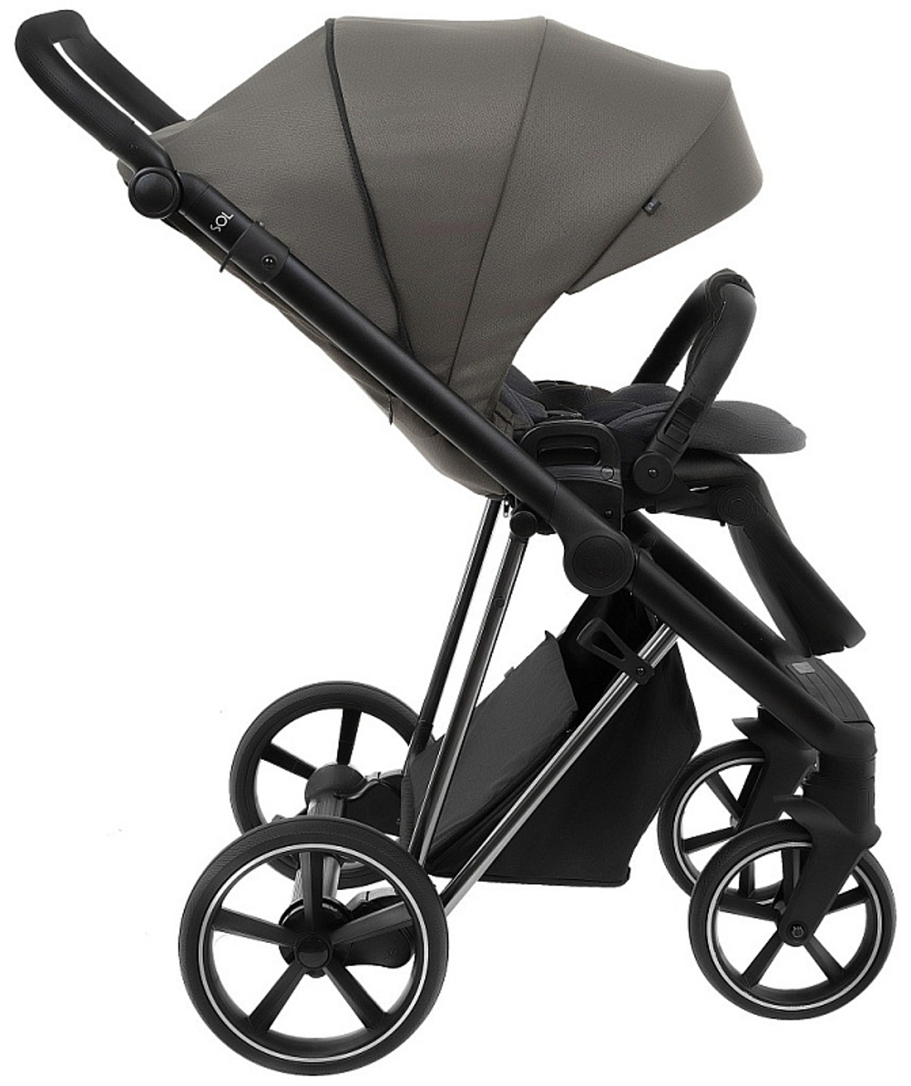 Детская коляска Roan Sol Luxury 3 в 1 с автокреслом Tutis Elo Lux Black RSL/4051 Taupe/Nikiel