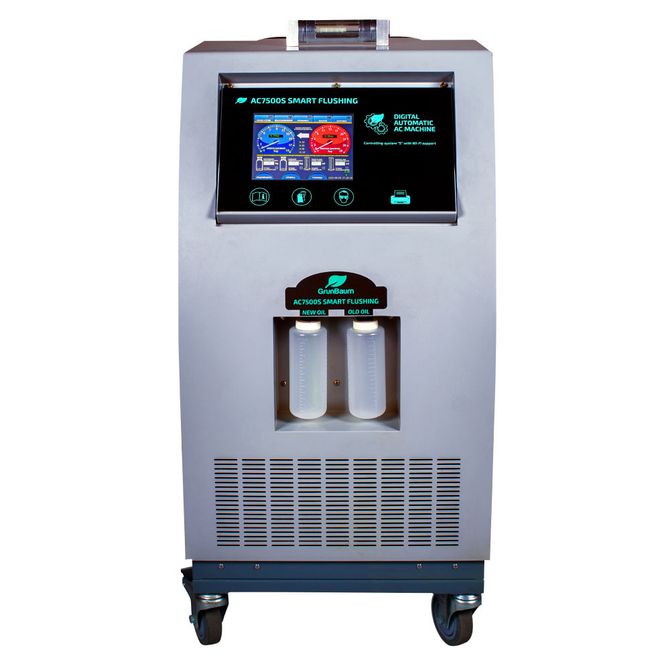 GrunBaum (AC7500S) Установка для заправки автокондиционеров SMART FLUSHING, автоматическая, R134