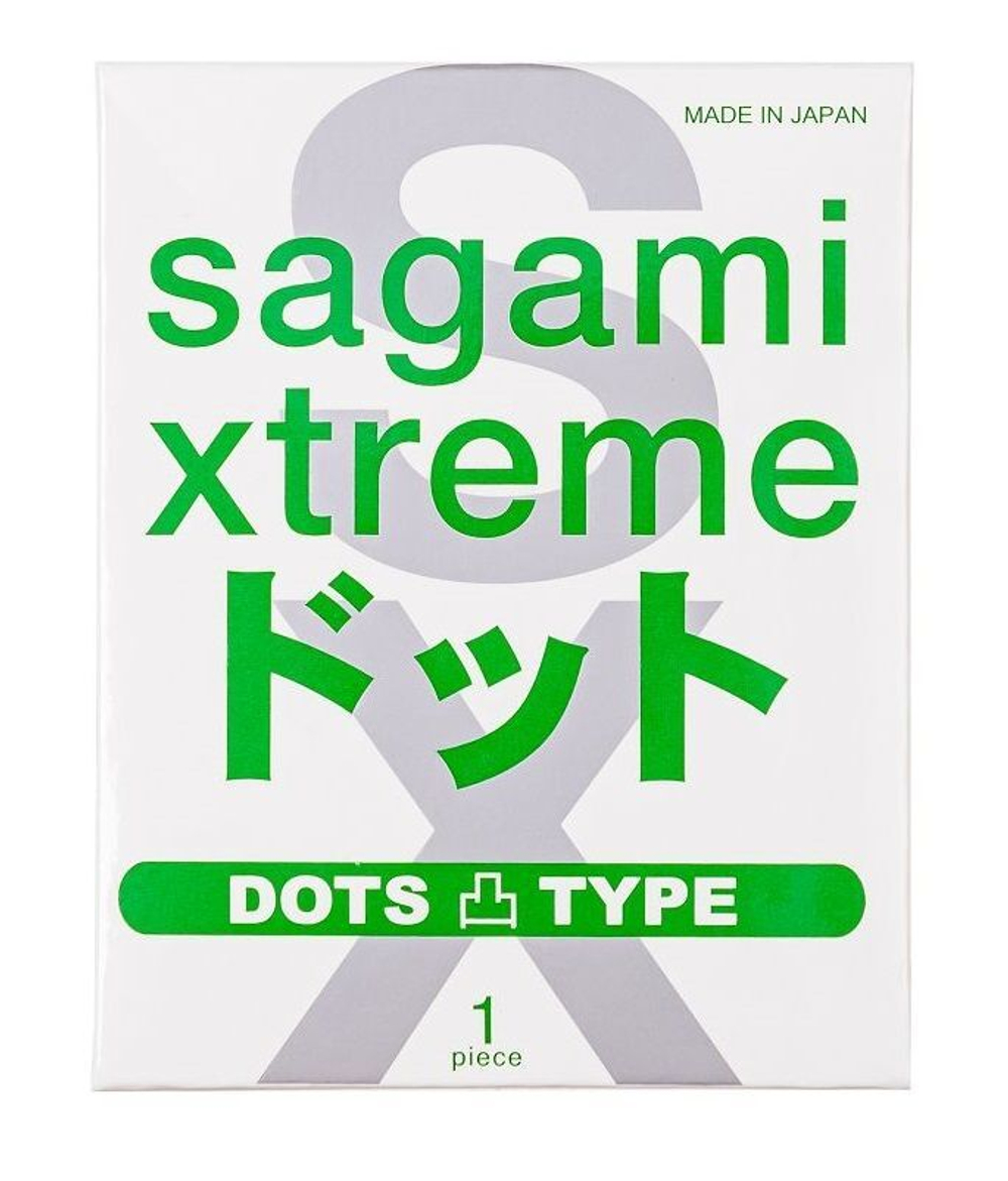 Презерватив Sagami Xtreme Type-E с точками, 0,04 мм