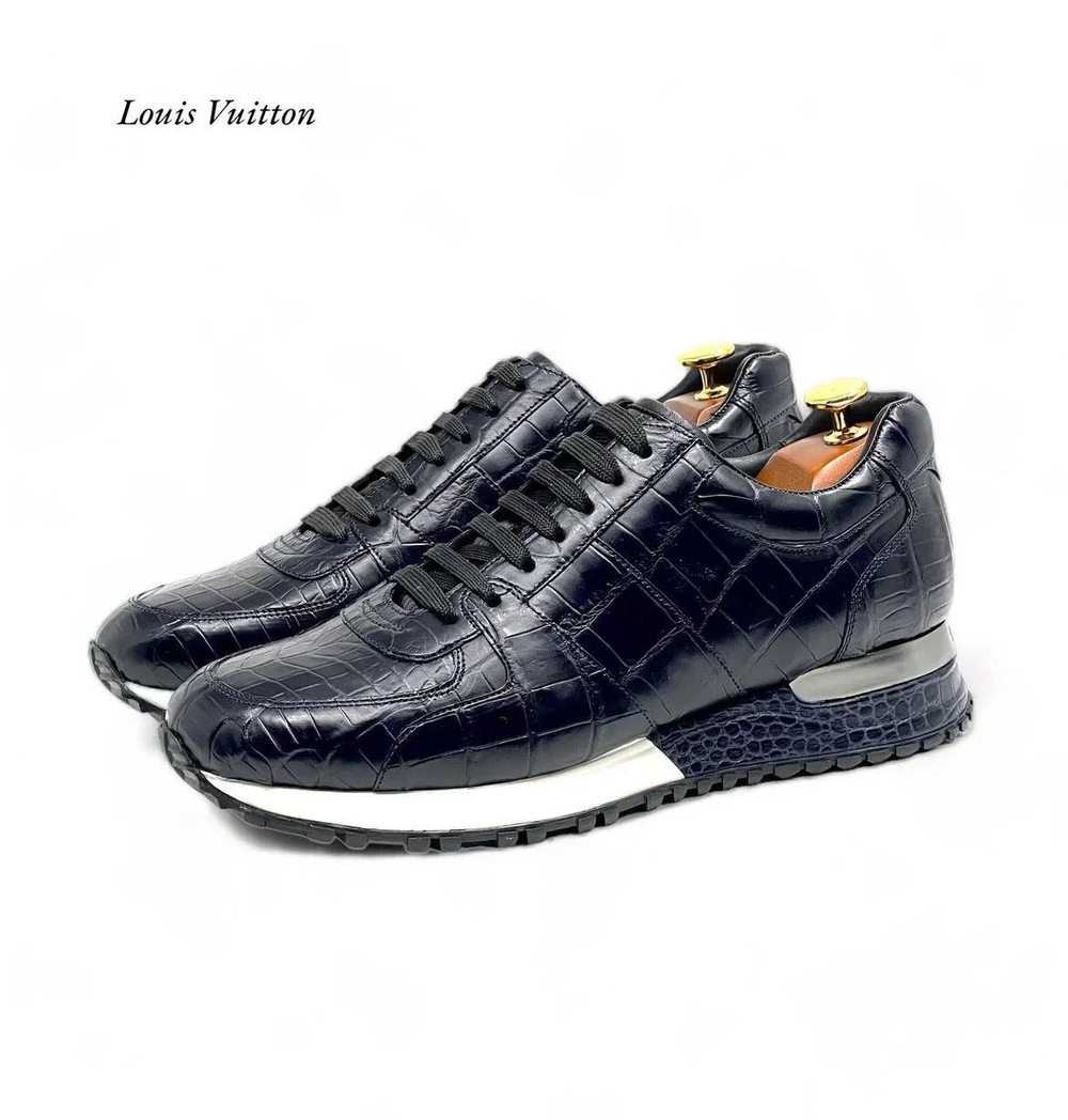 Кроссовки Louis Vuitton из кожи крокодила