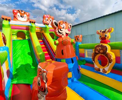 Коммерческий надувной батут «Тигриная страна 3», 9*5*5 м.