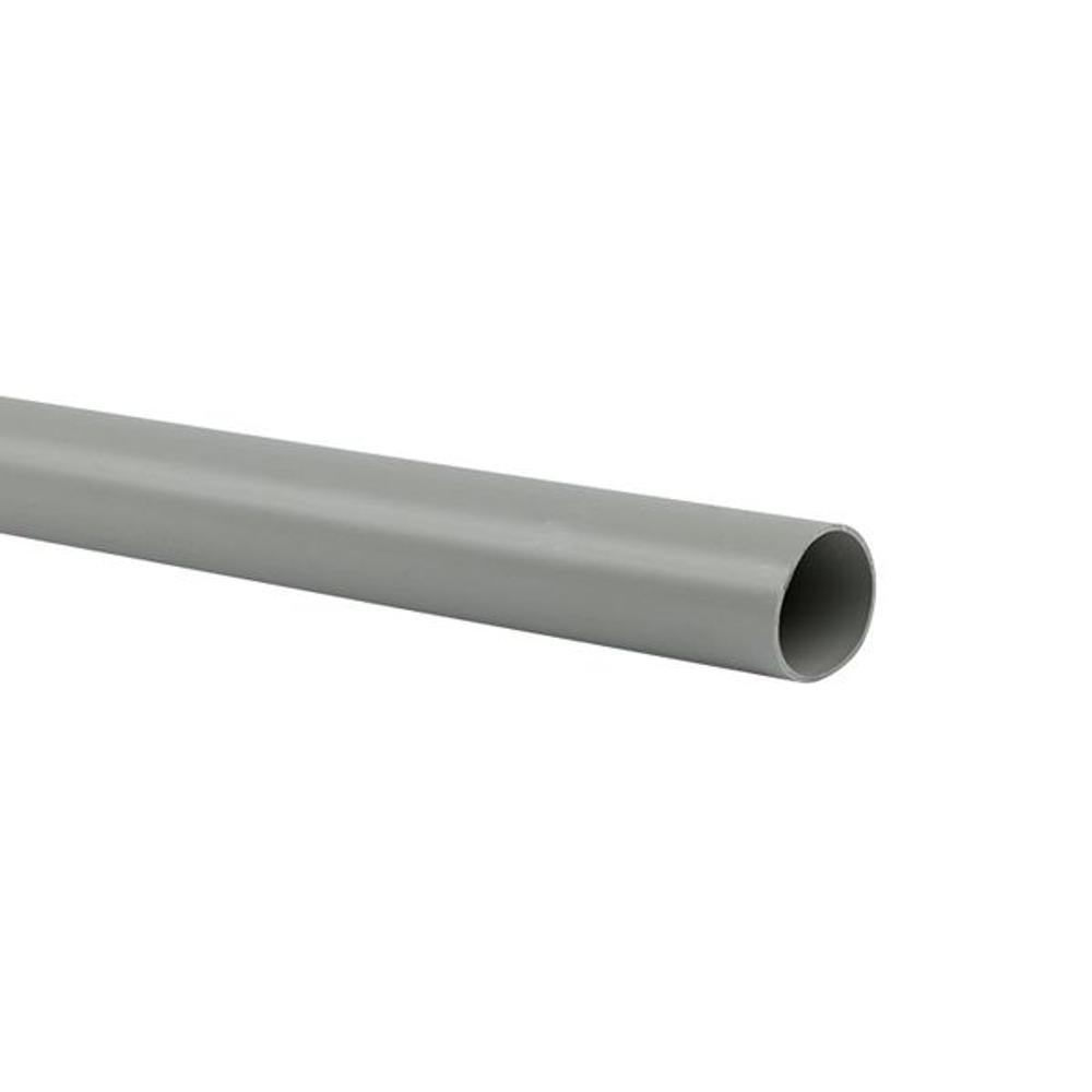Труба гладкая ПВХ жесткая d16 мм (2 м) (50 м/уп) серая EKF-Plast (50.00 шт.)