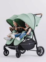 Детская прогулочная коляска для двойни Rant Twinny Wild green