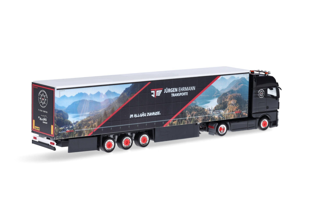Грузовик MAN TGX GX 15м низкорамный тентованный прицеп "Jürgen Ehrmann Transporte" (Баден-Вюртемберг / Лойткирх)