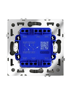 Переключатель проходной 2-кл. СП S70 10А с подсветкой механизм графит Voltum VLS020407