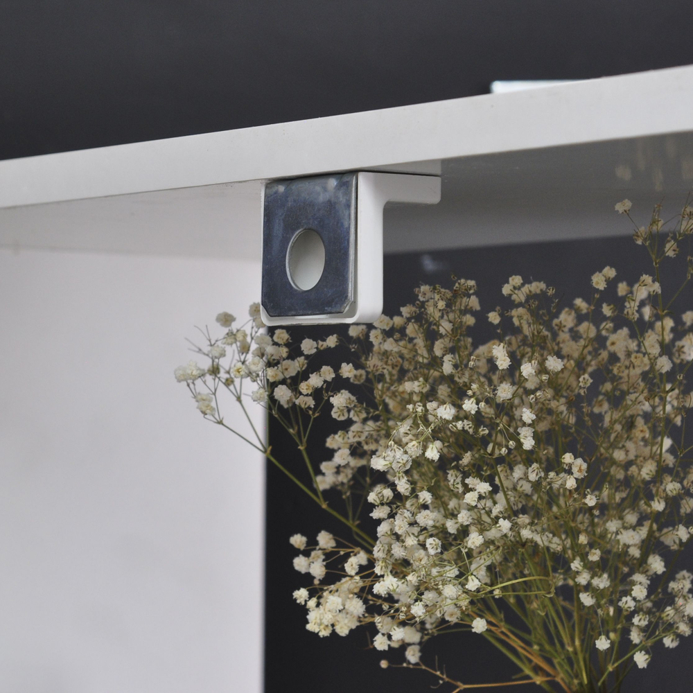 Стеллаж белый напольный Марм, из ЛДСП, в скандинавском стиле, 6 полок, 72х179 см