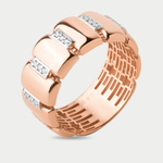 Кольцо женское из розового золота 585 пробы с фианитами (арт.902061-1102)