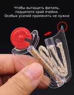 Фитиль и кремний для бензиновой зажигалки 5 шт.