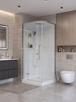 Душевая кабина BelBagno UNO-CAB-A-1 90x90 стекло прозрачное/профиль хром