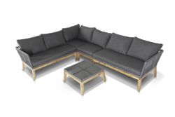 "Барселона" столик кофейный, деревянный каркас, акация