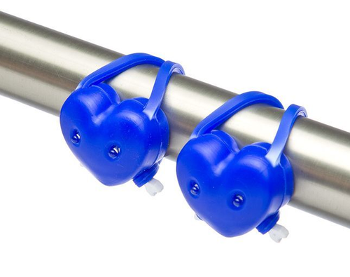 Фонари JY-339B декоративные,передний с 2 белыми, задний с 2 красными светодиодами,синие арт.560141 (10216170/150720/0181196, Китай)