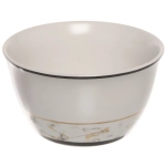 Салатник керамический «Прометей» 12,5*6,5см белый мрамор