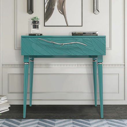 Консоль Арт Колор leaves Классик Сильвер Пастельно-синий