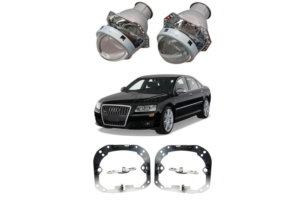Готовый комплект для замены штатных линз Audi A8 D3 2005-2010 Hella 2 AFS №2