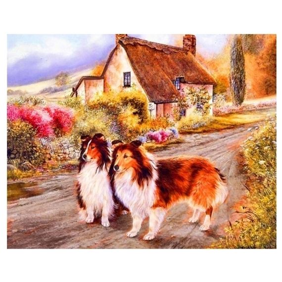 Сельская пастораль- алмазная картина