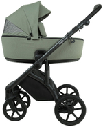 Детская коляска Roan Bass Next 2.0 3 в 1 с автокреслом Pituso Baesa Pro Black,Beige Canopy BSN/43/2 Sage Green/Black/руч.Black