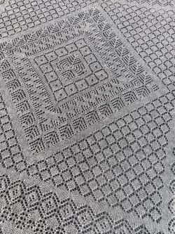 Оренбургский пуховый платок-паутинка А120-01 белый отбеленный