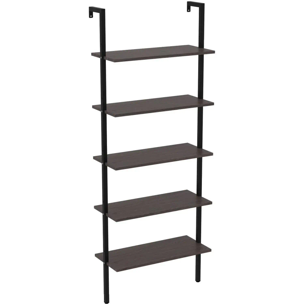 Стеллаж TI_пристенный Комус Онега-5 Ясень анкор темн, 695х295х1810 мм