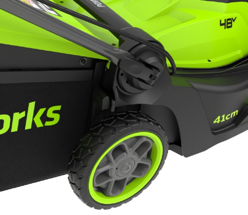 Газонокосилка аккумуляторная GREENWORKS 2520907 2x24V, 41 см, бесщеточная, без АКБ и ЗУ