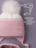 Шапка для девочки зимняя вязаная и шарф